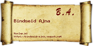 Bindseid Ajna névjegykártya